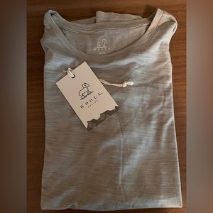 NWT Woolx medium cloud grey Adley top